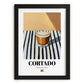 Cortado – Spanish Coffee, Konditorei Still Life, in sleek black frame