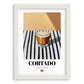 Cortado – Spanish Coffee, Konditorei Still Life, placed in minimal white frame