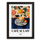 Café au Lait – French Coffee, Café Painting, in sleek black frame