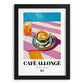 Café Allongé – French Coffee, Coffeehouse Poster, in sleek black frame