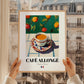 Café Allongé – French Coffee, Street Café Wall Art, styled in a charming Paris street view