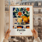 Pastis – French Spirit Drink, Rooftop Terrace Wall Art, styled in a charming Paris street view