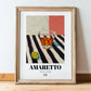 Amaretto – Italian Liqueur Drink, Sky Bar Print, in wooden frame leaning on the floor