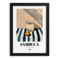 Sambuca – Italian Liqueur Drink, Cocktail Lounge Wall Decor, in sleek black frame