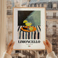 Limoncello – Italian Liqueur Drink, Cocktail Lounge Poster, styled in a charming Paris street view
