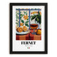 Fernet – Italian Liqueur Drink, Hotel Lobby Print, in sleek black frame