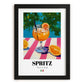 Spritz – Italian Cocktail Drink, Beach Bar Wall Decor, in sleek black frame