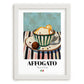 Affogato – Italian Coffee, Konditorei Wall Art, placed in minimal white frame