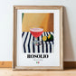 Rosolio – Italian Liqueur Drink, Sky Bar Poster, in wooden frame leaning on the floor