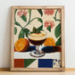 Nocino – Italian Liqueur Drink, Rooftop Terrace Print, no-text version framed in wood