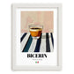 Bicerin – Italian Coffee, Book Café Poster, placed in minimal white frame