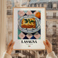 Lasagna – Italian Pasta, Trattoria Print, styled in a charming Paris street view