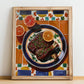 Ossobuco – Italian Stew Dish, Tavern Art, no-text version framed in wood