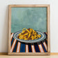 Tagliatelle al Ragu – Italian Pasta, Ristorante Painting, no-text version framed in wood
