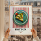 Frittata – Italian Snack Dish, Restaurant Poster, styled in a charming Paris street view