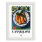 Cannelloni – Italian Pasta, Ristorante Print, placed in minimal white frame