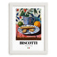 Biscotti – Italian Biscuits Dish, Fine Dining Restaurant Poster, placed in minimal white frame