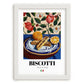 Biscotti – Italian Biscuits Dish, Bistro Print, placed in minimal white frame