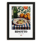 Risotto – Italian Stew Dish, Bistro Wall Art, in sleek black frame