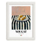 Nougat – Italian Dessert Dish, Café Still Life, placed in minimal white frame