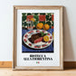 Bistecca alla Fiorentina – Italian Meat Dish, Café Poster, in wooden frame leaning on the floor
