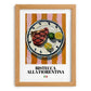 Bistecca alla Fiorentina – Italian Meat Dish, Tavern Print, set in oak frame