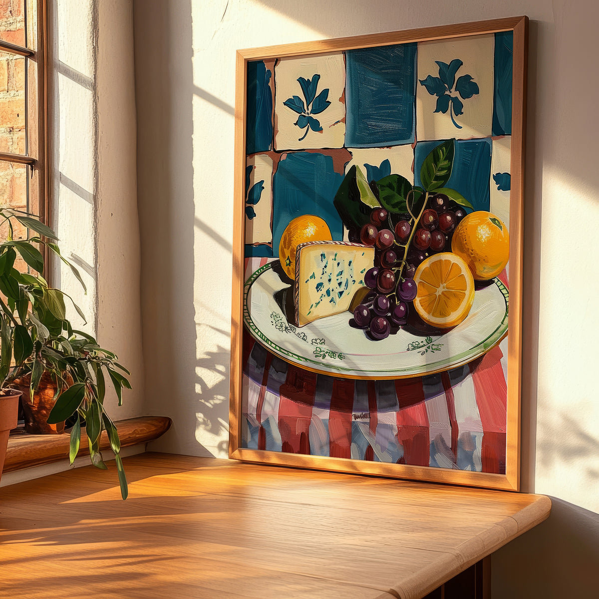 Gorgonzola – Italian Cheese Dish, Restaurant Painting, clean layout with no caption
