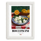 Bocconcini – Italian Cheese Dish, Restaurant Wall Art, placed in minimal white frame