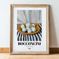 Bocconcini – Italian Cheese Dish, Tavern Poster, in wooden frame leaning on the floor