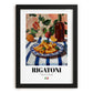 Rigatoni – Italian Pasta, Ristorante Wall Decor, in sleek black frame