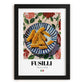 Fusilli – Italian Pasta, Osteria Print, in sleek black frame