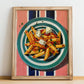 Penne all'arrabbiata – Italian Pasta, Osteria Poster, no-text version framed in wood