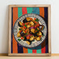 Caponata – Italian Salad Dish, Café Wall Art, no-text version framed in wood