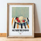 Semifreddo – Italian Dessert Dish, Tavern Wall Decor, in wooden frame leaning on the floor