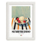 Semifreddo – Italian Dessert Dish, Tavern Wall Decor, placed in minimal white frame