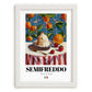 Semifreddo – Italian Dessert Dish, Café Art, placed in minimal white frame