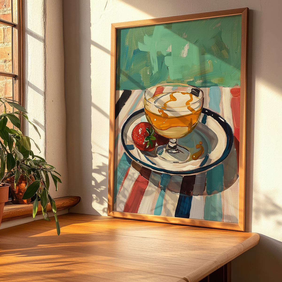 Zabaione – Italian Dessert Dish, Café Still Life, clean layout with no caption