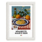 Spaghetti aglio e olio – Italian Pasta, Restaurant Poster, placed in minimal white frame