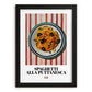 Spaghetti alla Puttanesca – Italian Pasta, Trattoria Poster, in sleek black frame