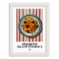 Spaghetti alla Puttanesca – Italian Pasta, Trattoria Poster, placed in minimal white frame
