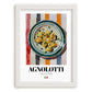 Agnolotti – Italian Pasta, Ristorante Poster, placed in minimal white frame