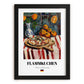 Flammkuchen – Art, German Food Wall Decor, in sleek black frame