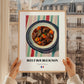 Bœuf Bourguignon – on Striped Tablecloth, French Food Wall Decor, styled in a charming Paris street view