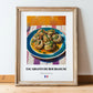 Escargots de Bourgogne – Colorful Oil Painting, French Food Painting, in wooden frame leaning on the floor