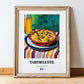 Tartiflette – Art, French Food Still Life, in wooden frame leaning on the floor