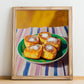 Pain Perdu – Oil Painting, French French Dessert Painting, no-text version framed in wood