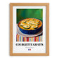 Courgette Gratin – Colorful Oil Painting, French Food Illustration, set in oak frame