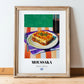 Moussaka – Oil Painting, Greek Food Painting, in wooden frame leaning on the floor