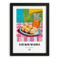 Loukoumades – Art, Greek Dessert Wall Decor, in sleek black frame