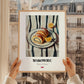 Makowiec – on Striped Tablecloth, Polish Dessert Print, styled in a charming Paris street view